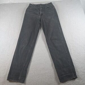 Vintage Levi's Black 550 Relaxed Fit Tapered Leg Jeans Orange Tab 28x31